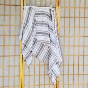 MAX STUDIO Lagen Look Asymmetrical Linen Skirt XL